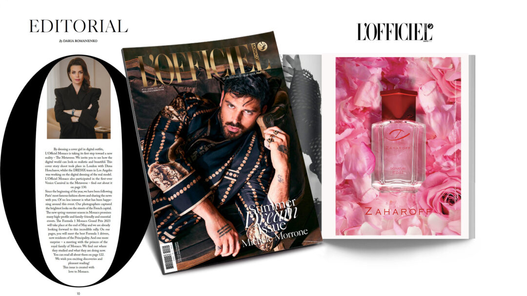 EDITORIAL L’OFFICIEL MONACO ZAHAROFF PERFUMES